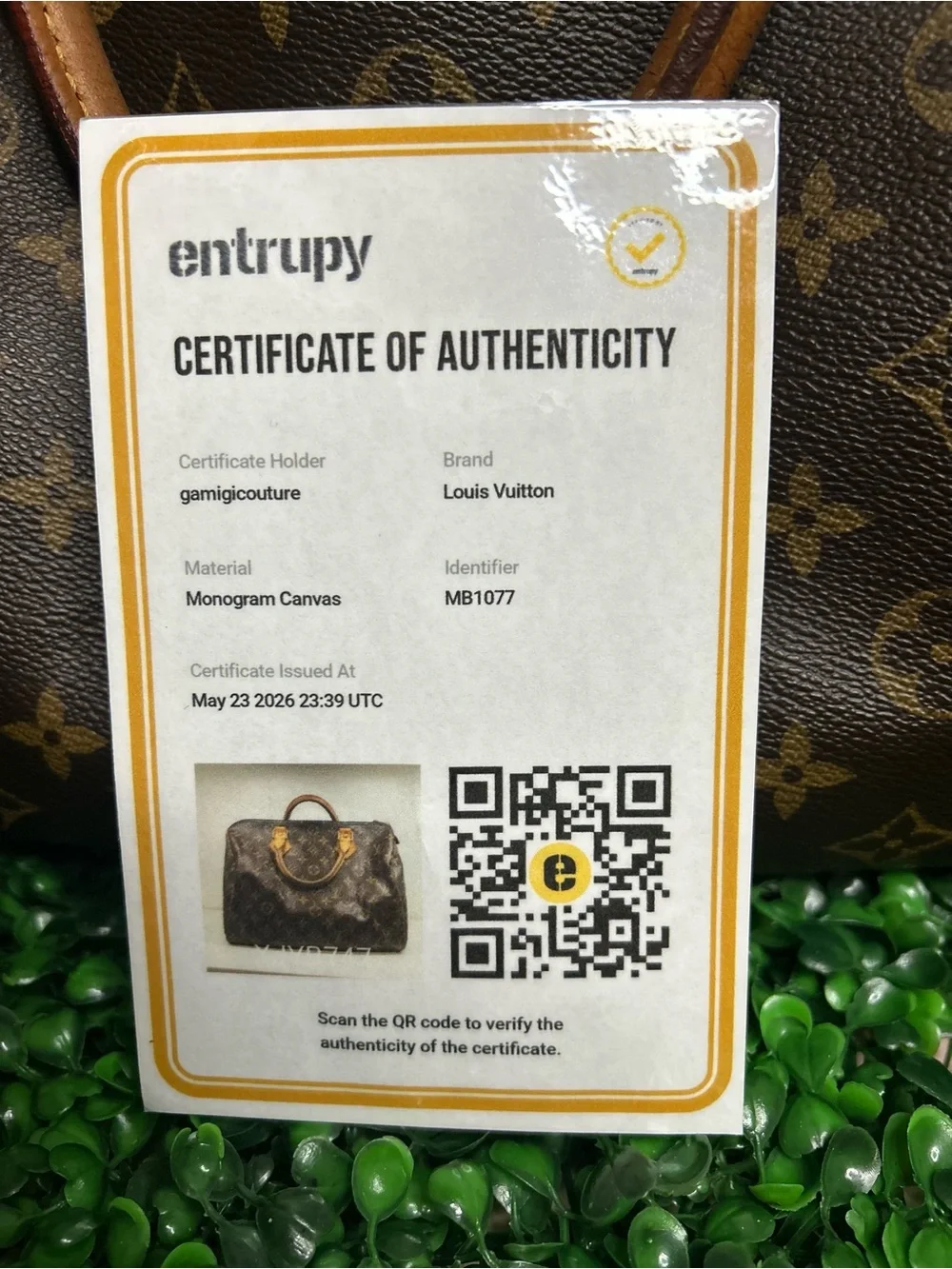 Louis Vuitton Speedy 30 Monogram Handbag | Entrupy COA Included